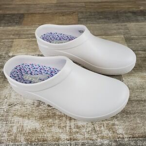 Dansko Kaci Womens Clogs Sz 10.5 - 11 White Molded‎ Round Toe Slip On Comfort